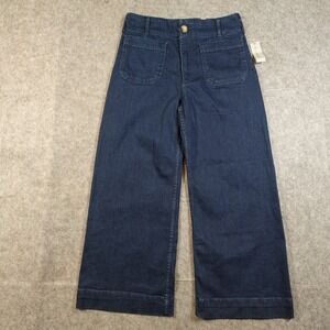 Anthropologie Dark Blue Wide Leg Jeans